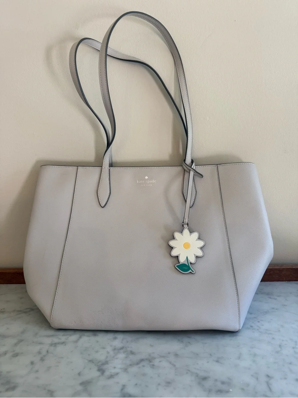 Kate Spade Saffiano Leather Platinum Dana Tote